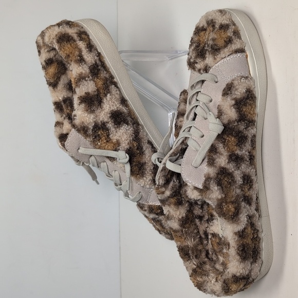 Vintage Havana Tan and Cream Faux Fur slip on Sneakers womans size 8.5 - Picture 11 of 16
